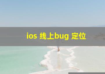 ios 线上bug 定位